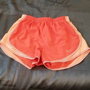 Small Nike Orange wirh Checkered Trim Shorts